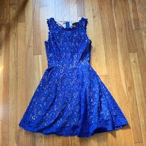 Royal Blue Formal Lace Dress